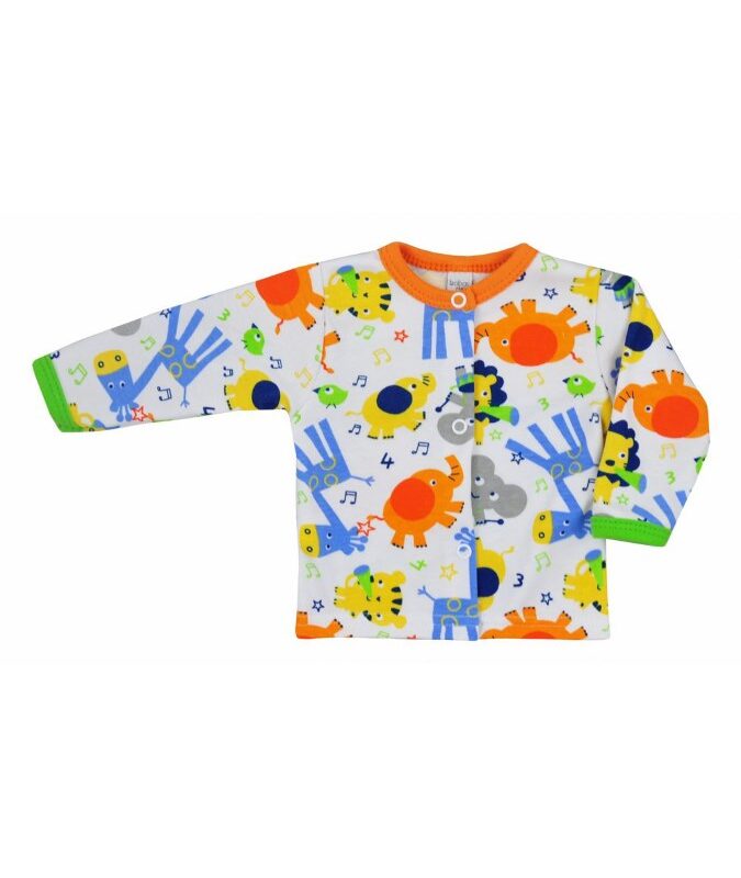 Dojčenský kabátik Bobas Fashion Zoo oranžový