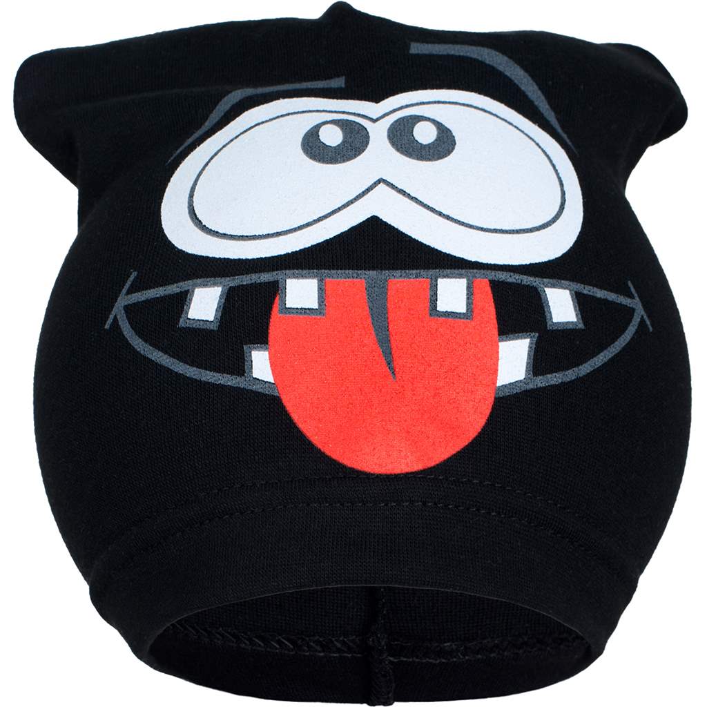 Jarná detská čiapočka New Baby smejko čierná