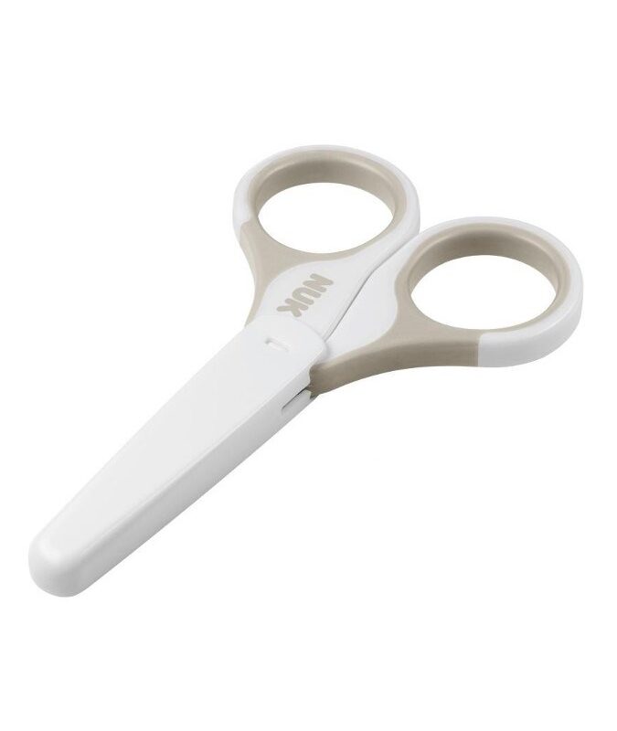 Detské zdravotné nožnice s krytom NUK béžové