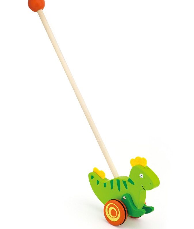 Drevená jazdiaca hračka Viga dinosaurus