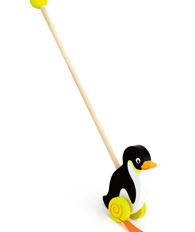 Drevená jazdiaca hračka Viga tučniak