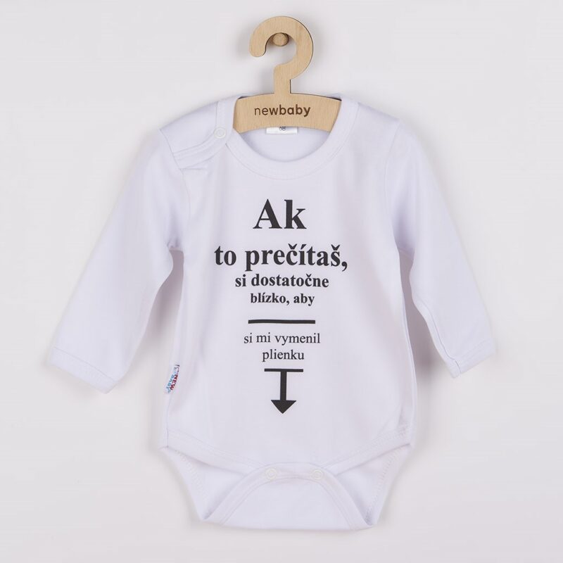 Body s potlačou New Baby ...vymeniť plienku...