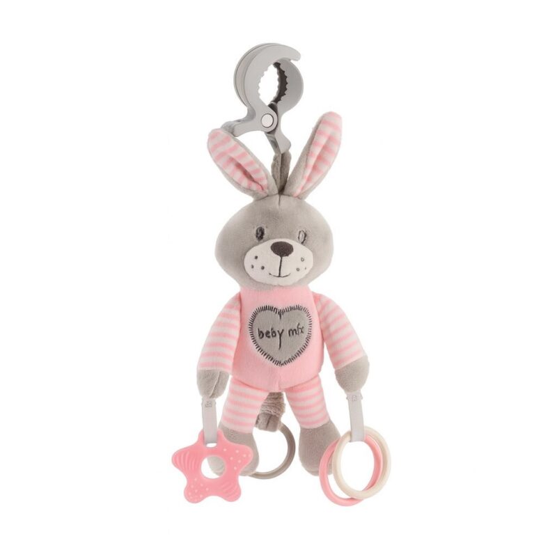 Plyšová hračka s vibráciou Baby Mix králik rúžový