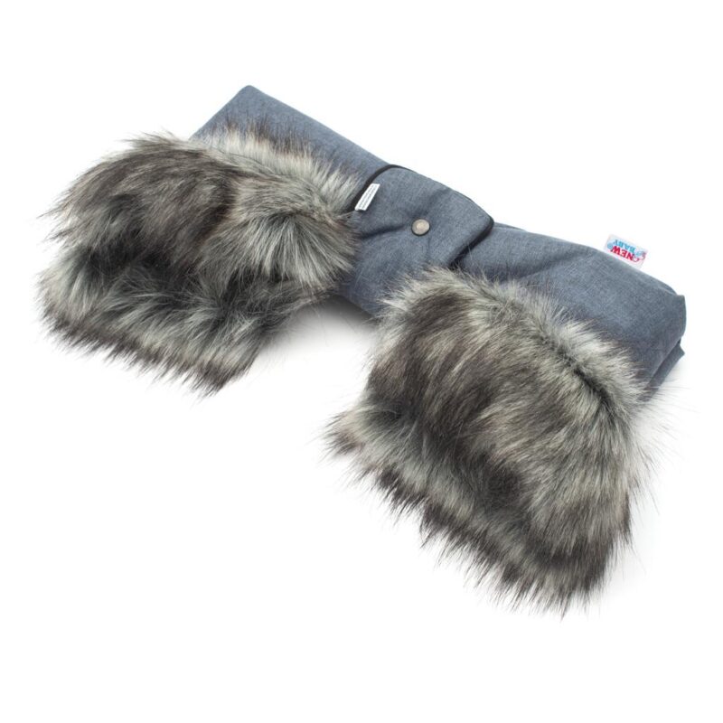 Rukávník na kočiar 2v1 New Baby s kožušinkou blue
