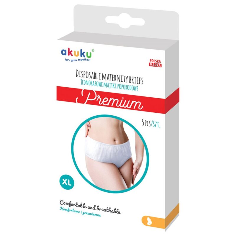 Jednorazové popôrodné nohavičky Akuku PREMIUM vel. XL 5ks
