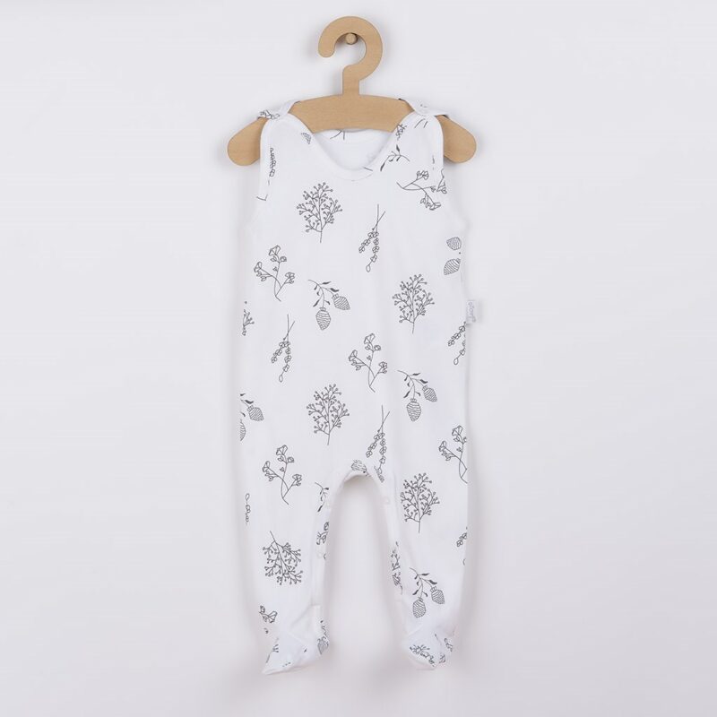 Dojčenské bavlnené dupačky Nicol Ella biele