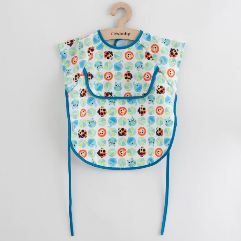 Dojčenský podbradník-zástera New Baby 42x35 cm  modrá