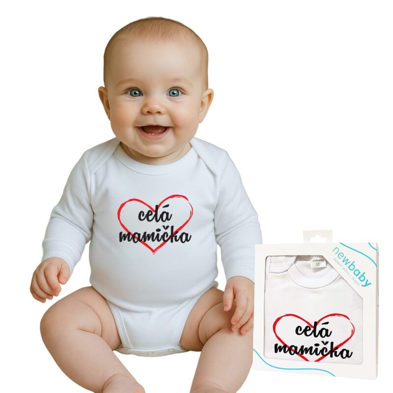 Body s potlačou New Baby celá mamička - darčekové balenie