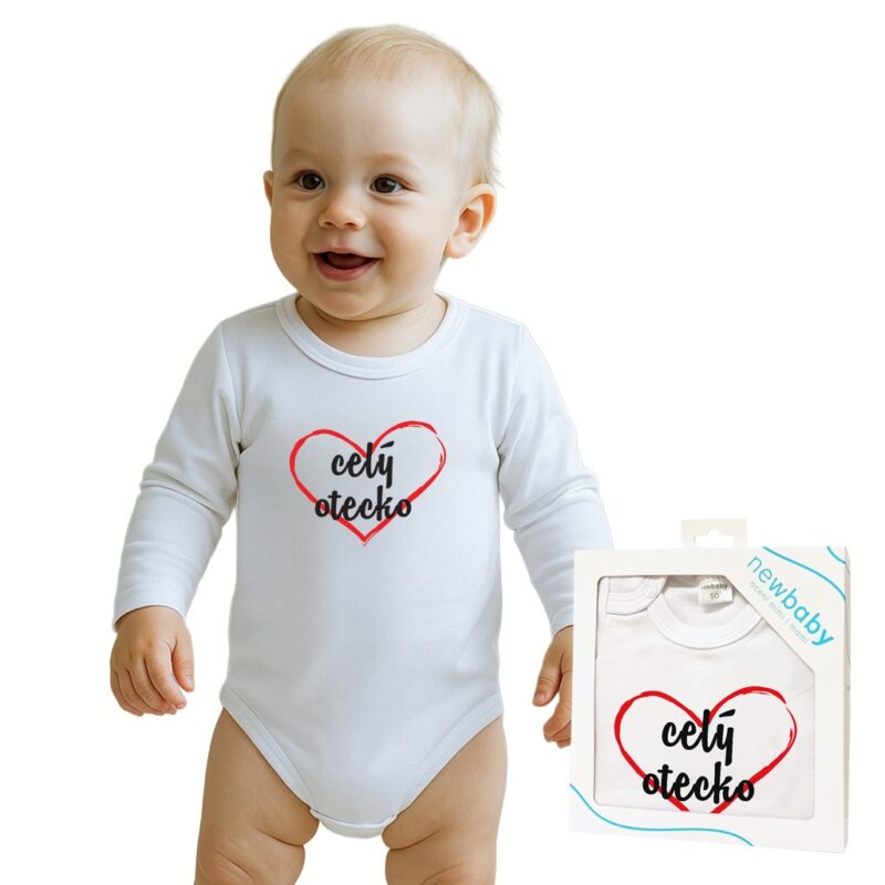 Body s potlačou New Baby celý otecko - darčekové balenie