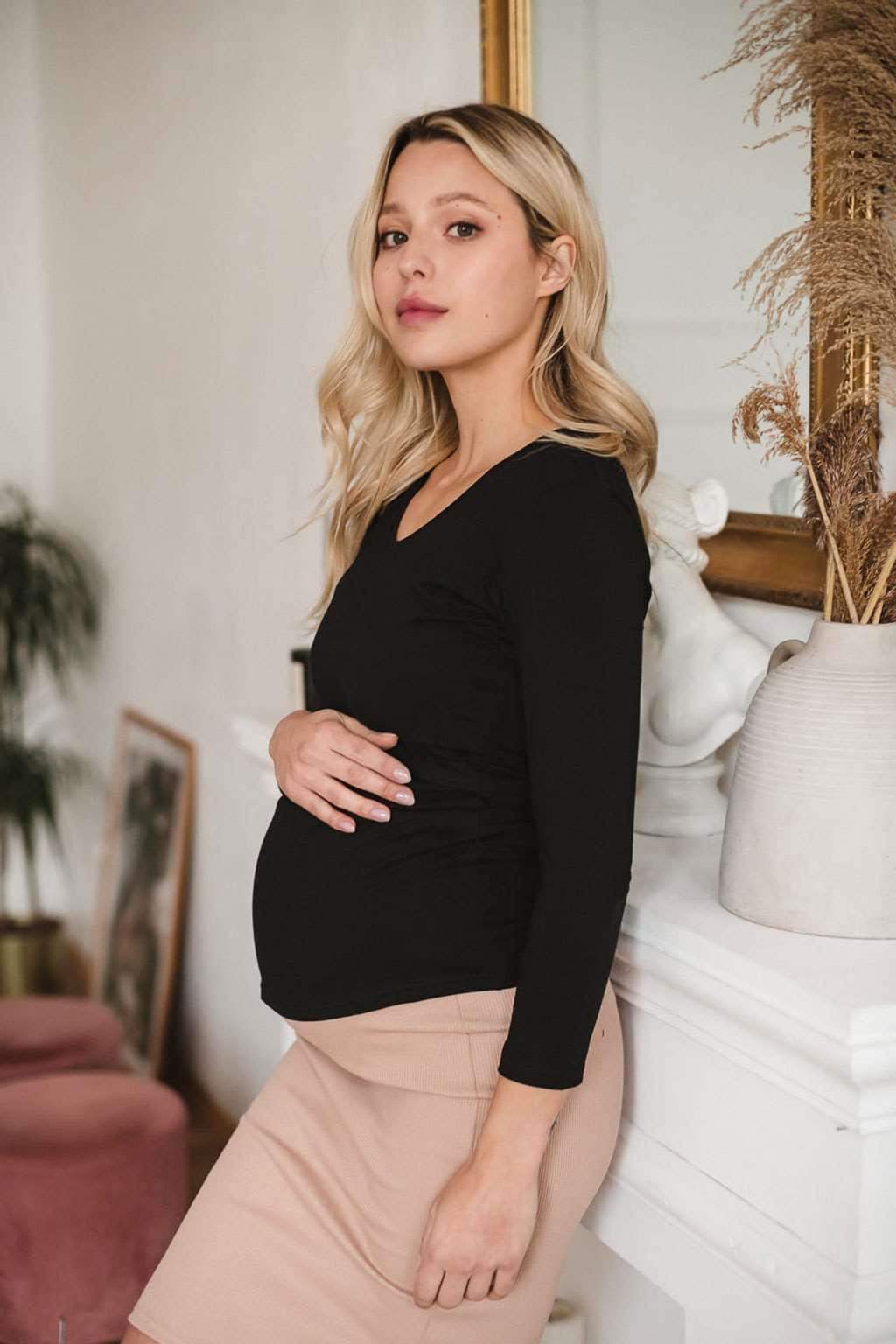 Tehotenské a dojčiace tričko Milk Shirt milk & love čierna