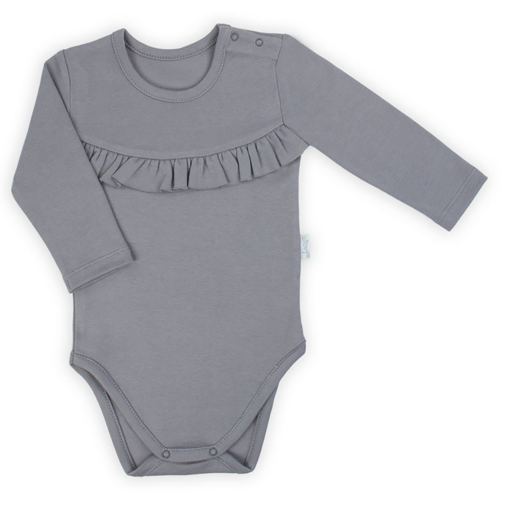 Dojčenské body s dlhým rukávom Nicol Sara sivá