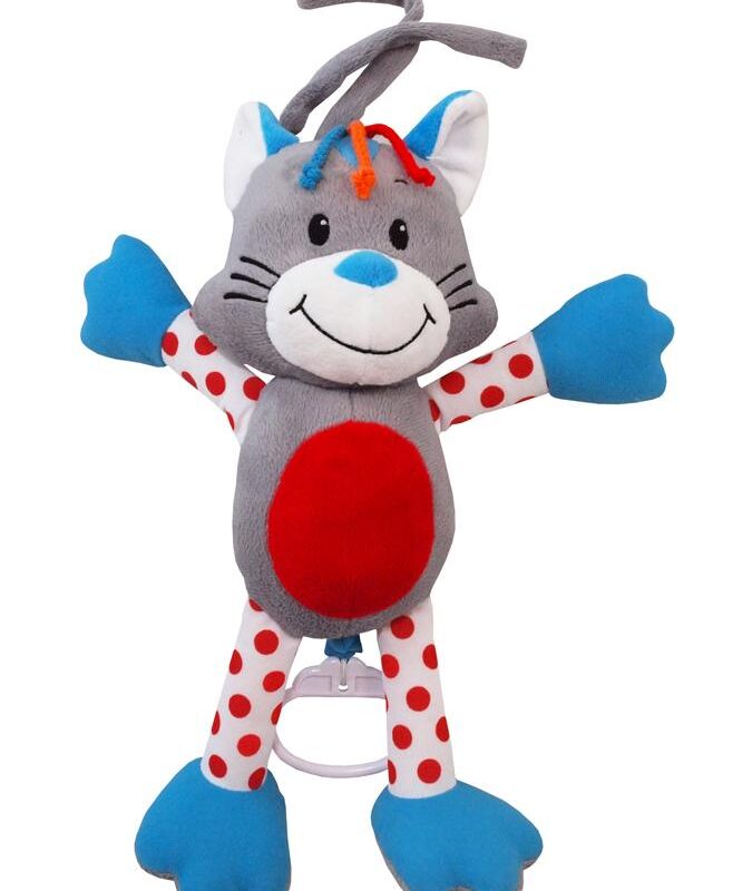 Detská plyšová hračka s hracím strojčekom Baby Mix mačka