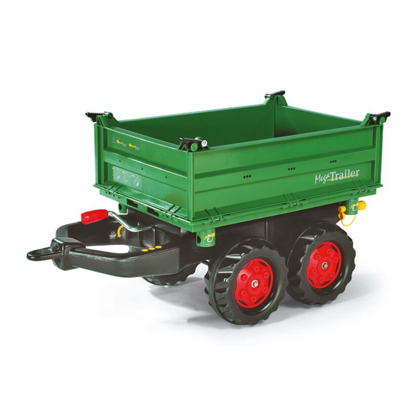 Sklápací 2osý traktorový príves Rolly Toys Mega Trailer zelený